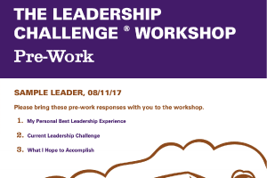The Leadership Challenge PreWork Report 