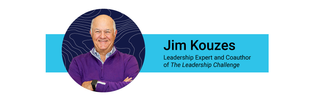 Photo of The Leadership Challenge coauthor Jim Kouzes smiling with arms crossed.