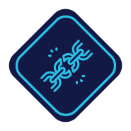 Badge with a broken chain on it representing lack of trust and micromanagement.
